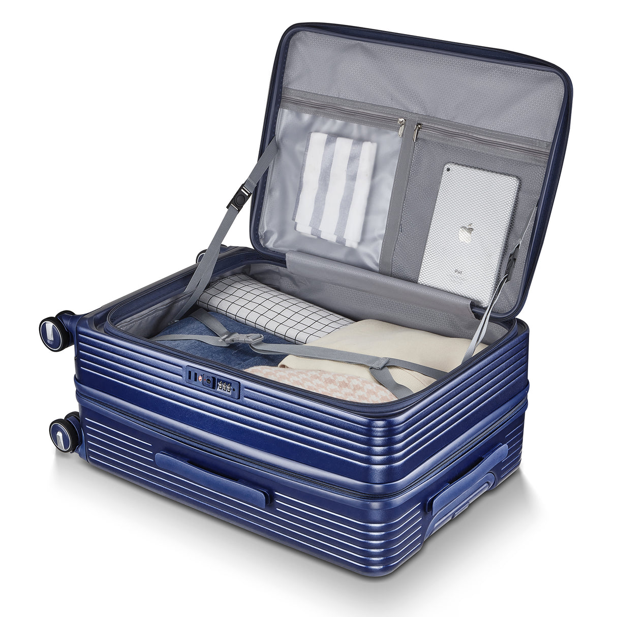 3 Piece, Expandable Carry On Luggage with TSA Lock -Hard Shell and Lightweight Suitcase with Front Pocket and Spinner Wheels