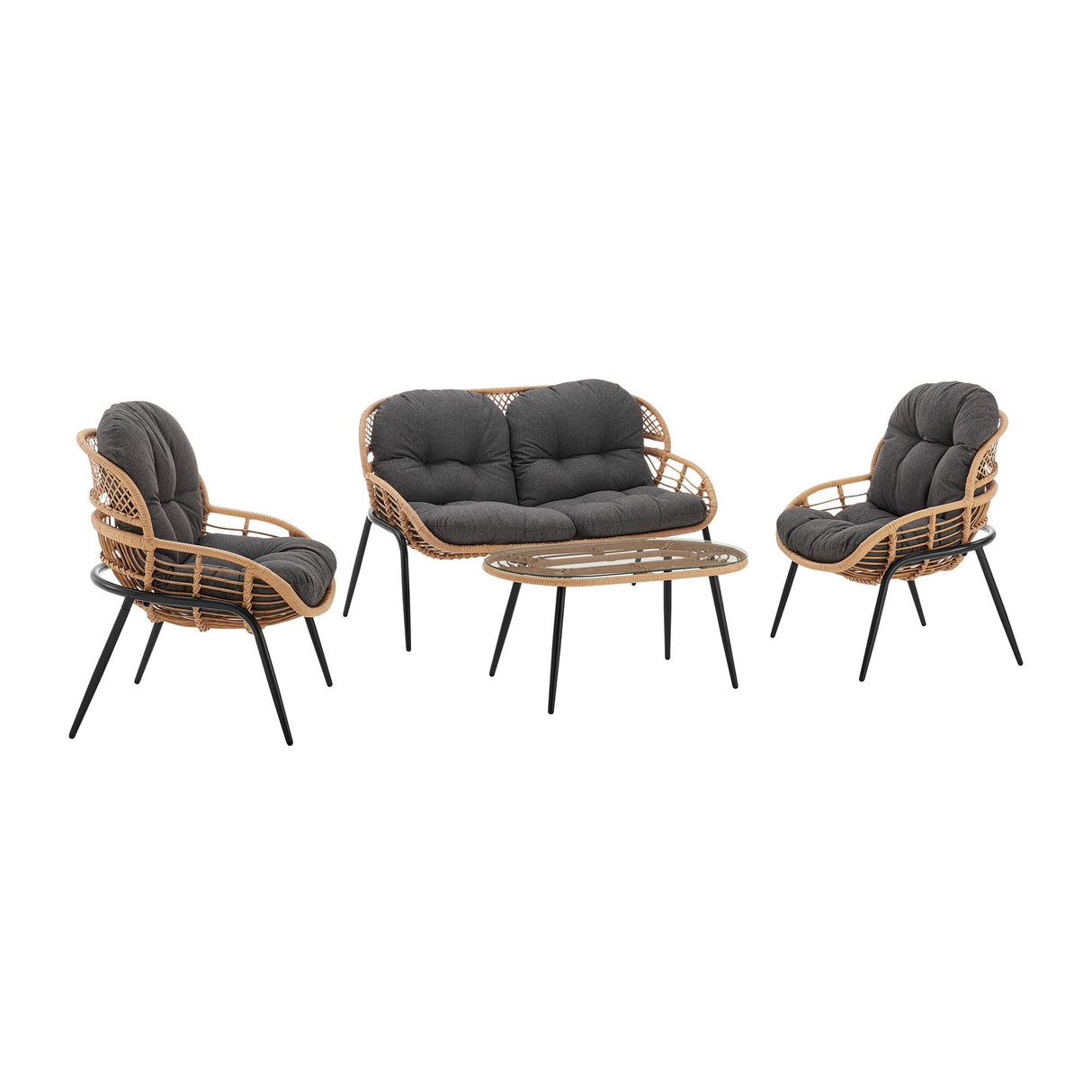 Pine - 4 Piece Outdoor Conversation Set