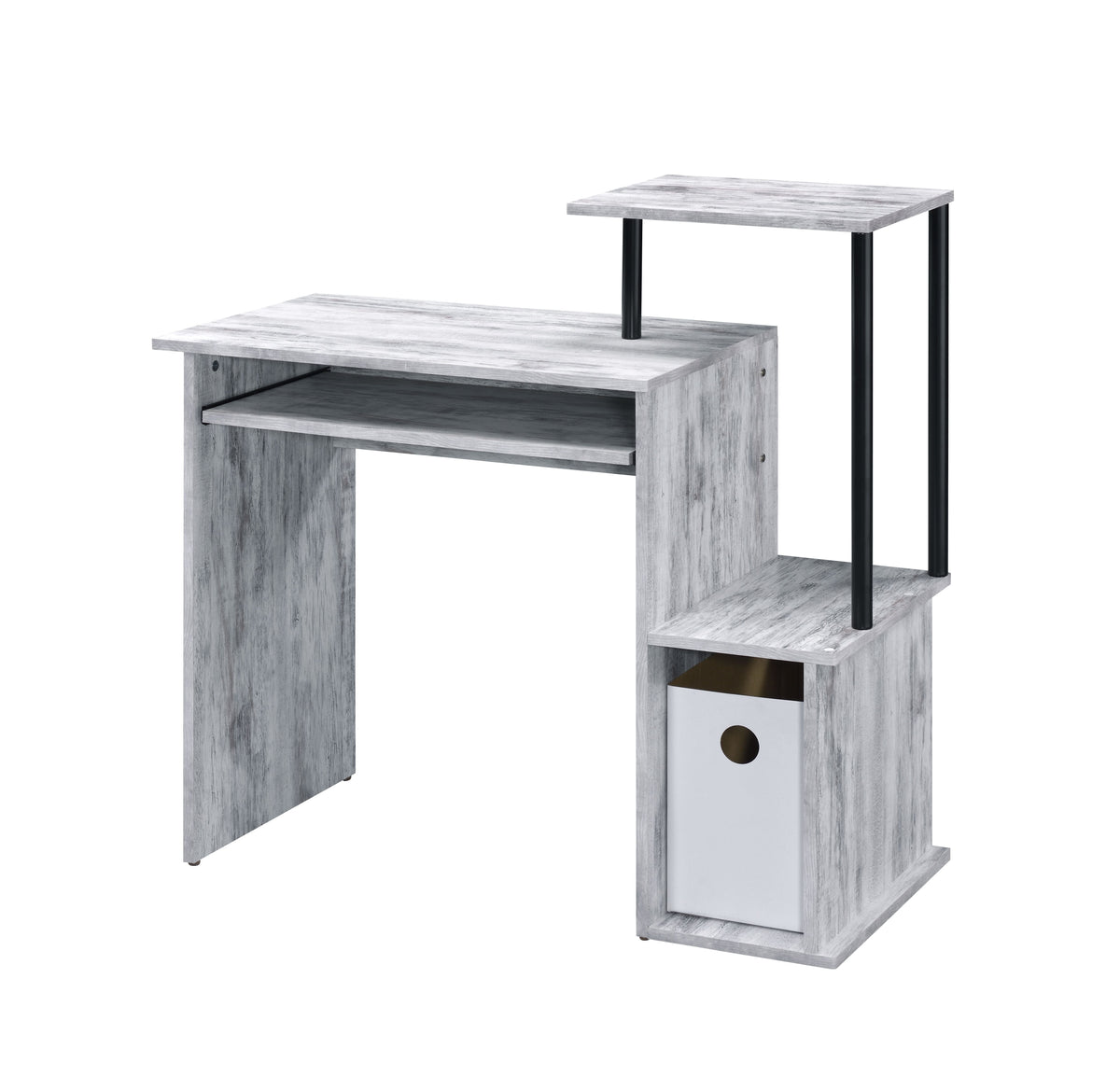 Lyphre Antique Rectangular Computer Desk with Storage
