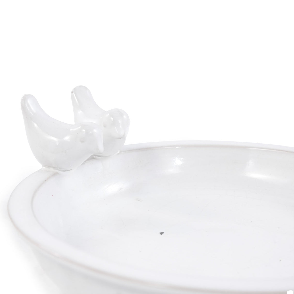 Handmade Ceramic Bird Bath - 11.8 Inch Glossy