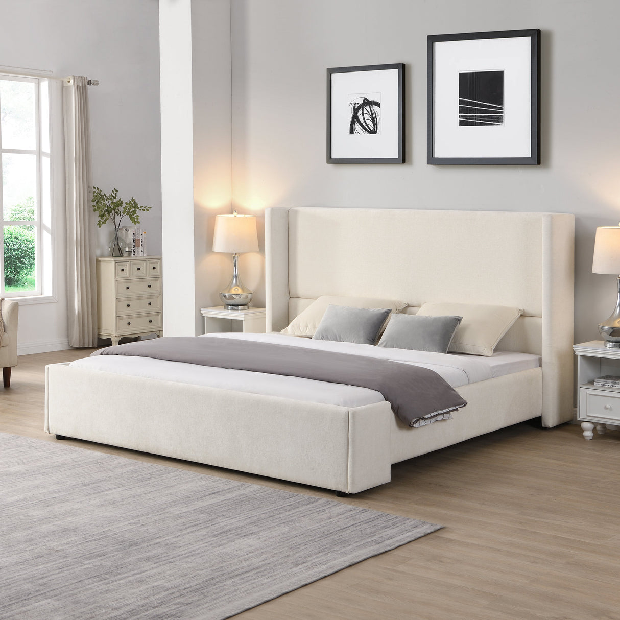 Elegant Upholstered Bed