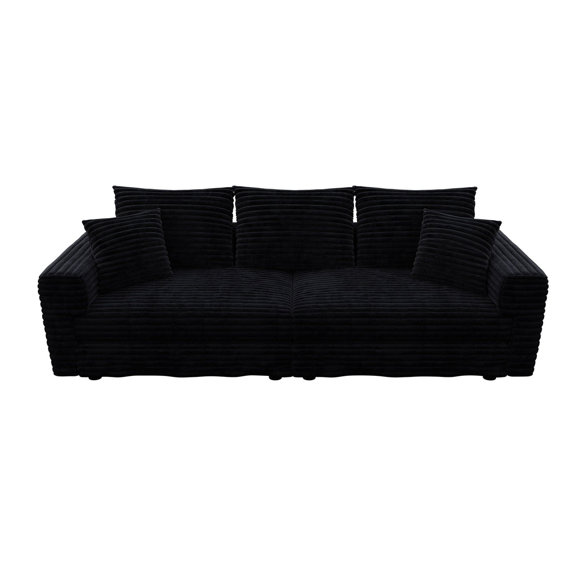 4 Seat Sofa, Modern Comfy Upholstered Sofa Cloud Couch, Deep Seat Couches With Soft Pillows