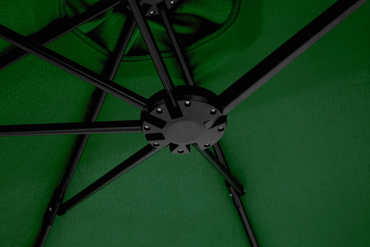 14.8 Ft Double Sided Outdoor Umbrella Rectangular Large with Crank (Dark Green)