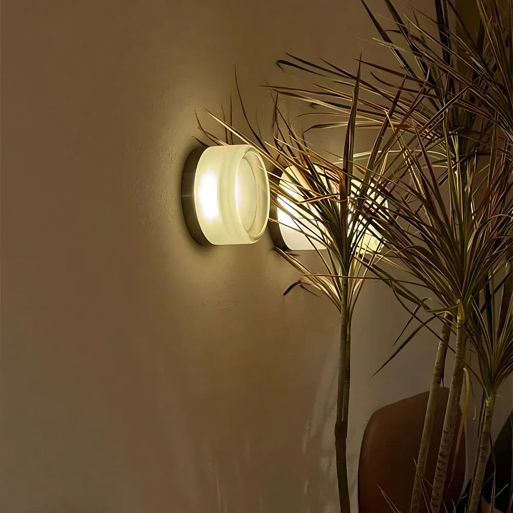 Nordic Acrylic Dimple LED Wall Sconce 1-Light 3-Color Adjustable