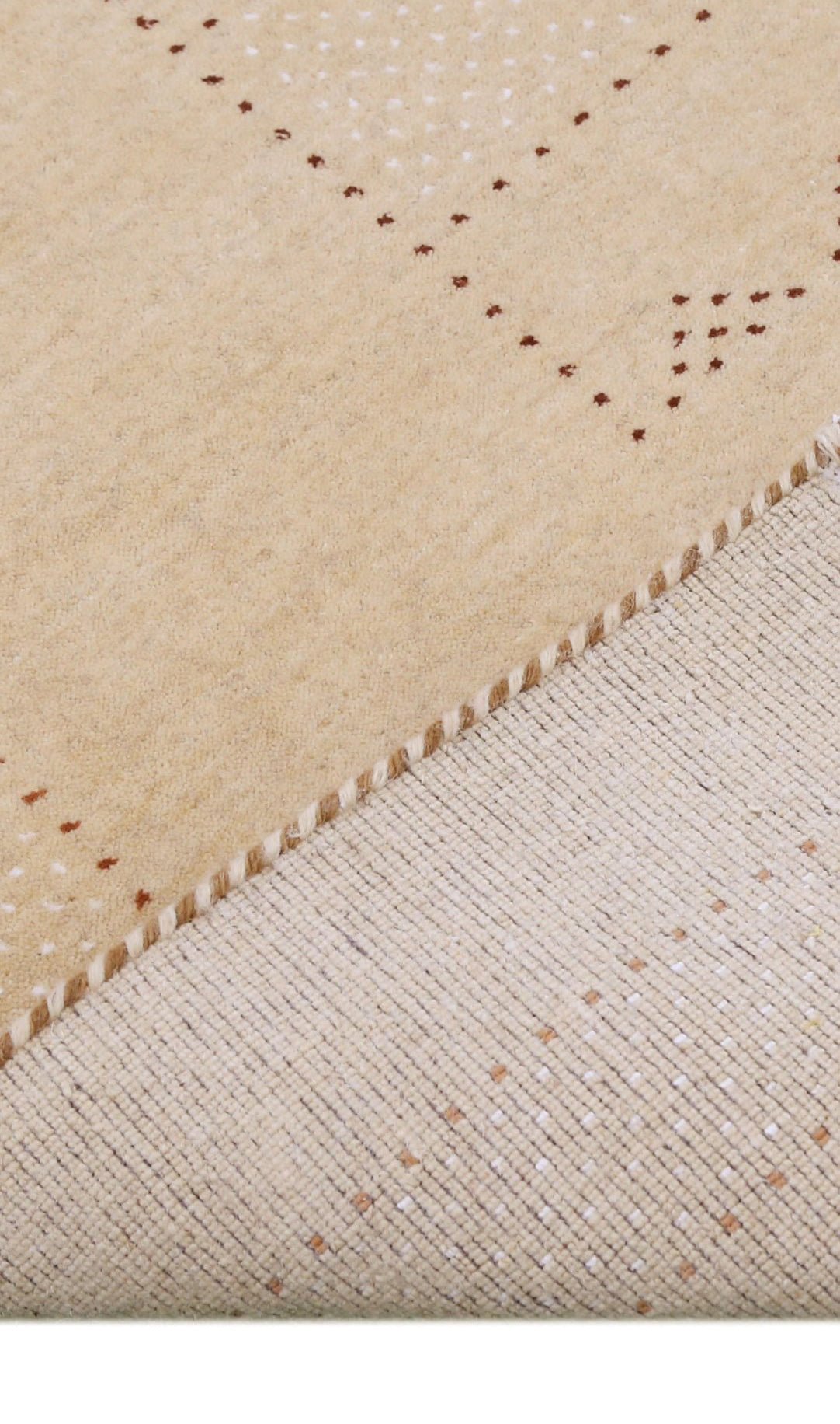 Ivory Contemporary Design Hand Loomed Wool Area Rug