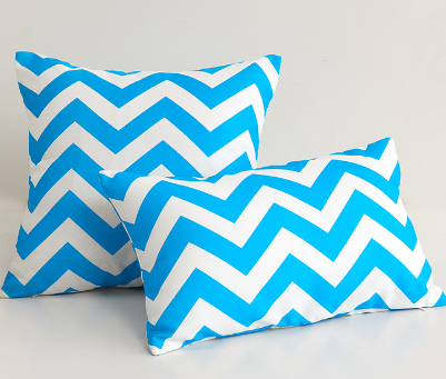 Set of 2 Stripes/Waving Outdoor Waterproof Throw Pillows (With Inserts) 2 sizes