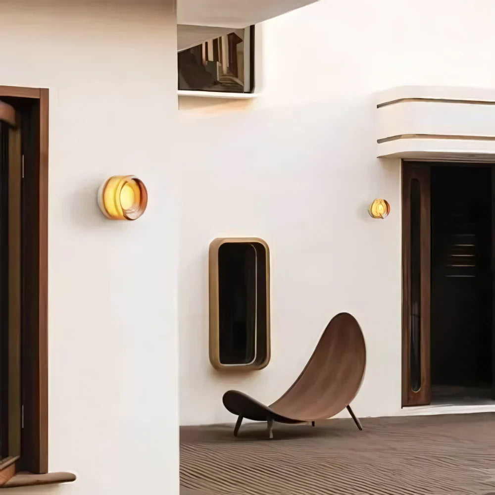 Nordic Acrylic Dimple LED Wall Sconce 1-Light 3-Color Adjustable