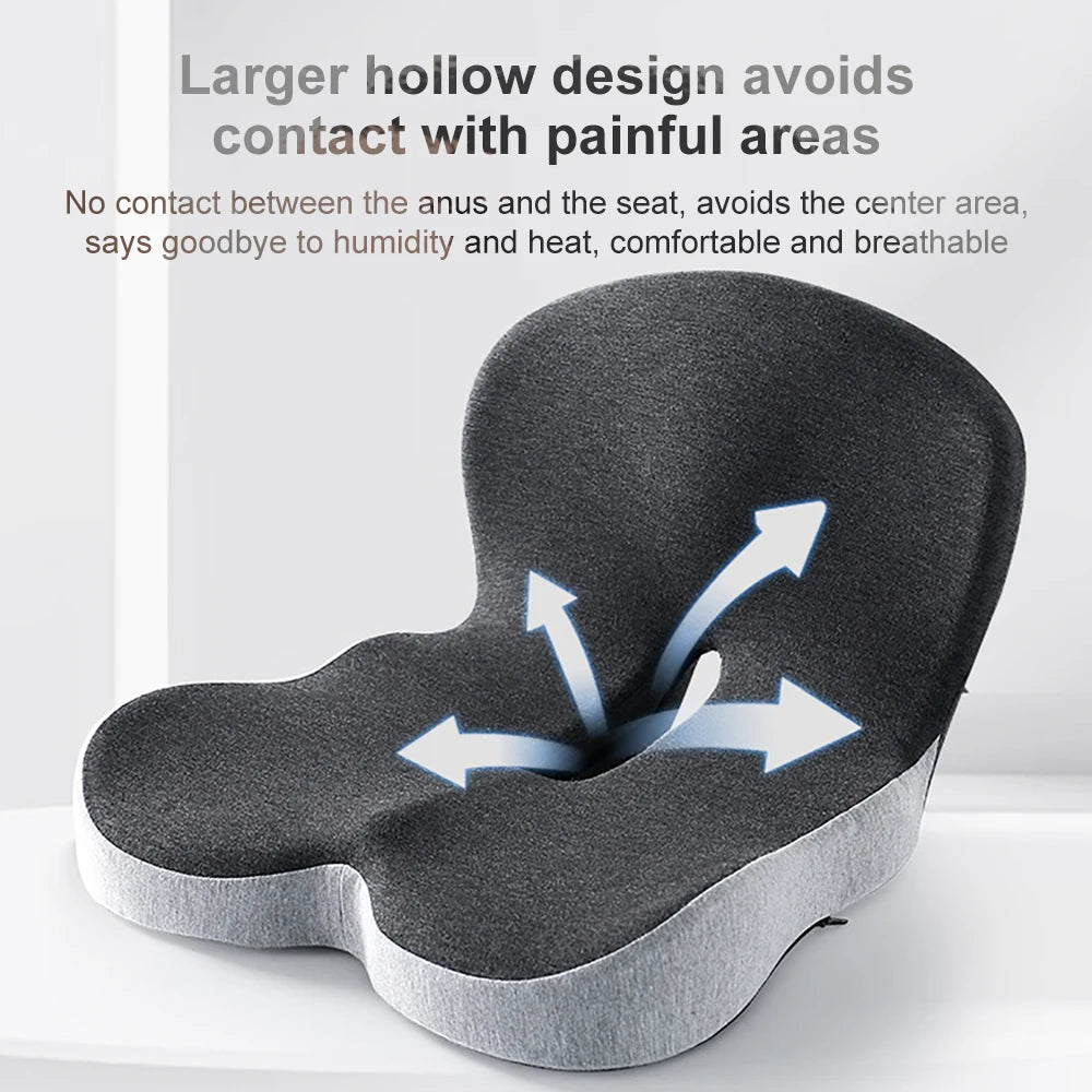 Memory Foam Seat Cushion with Lumbar Support for Office Chair
