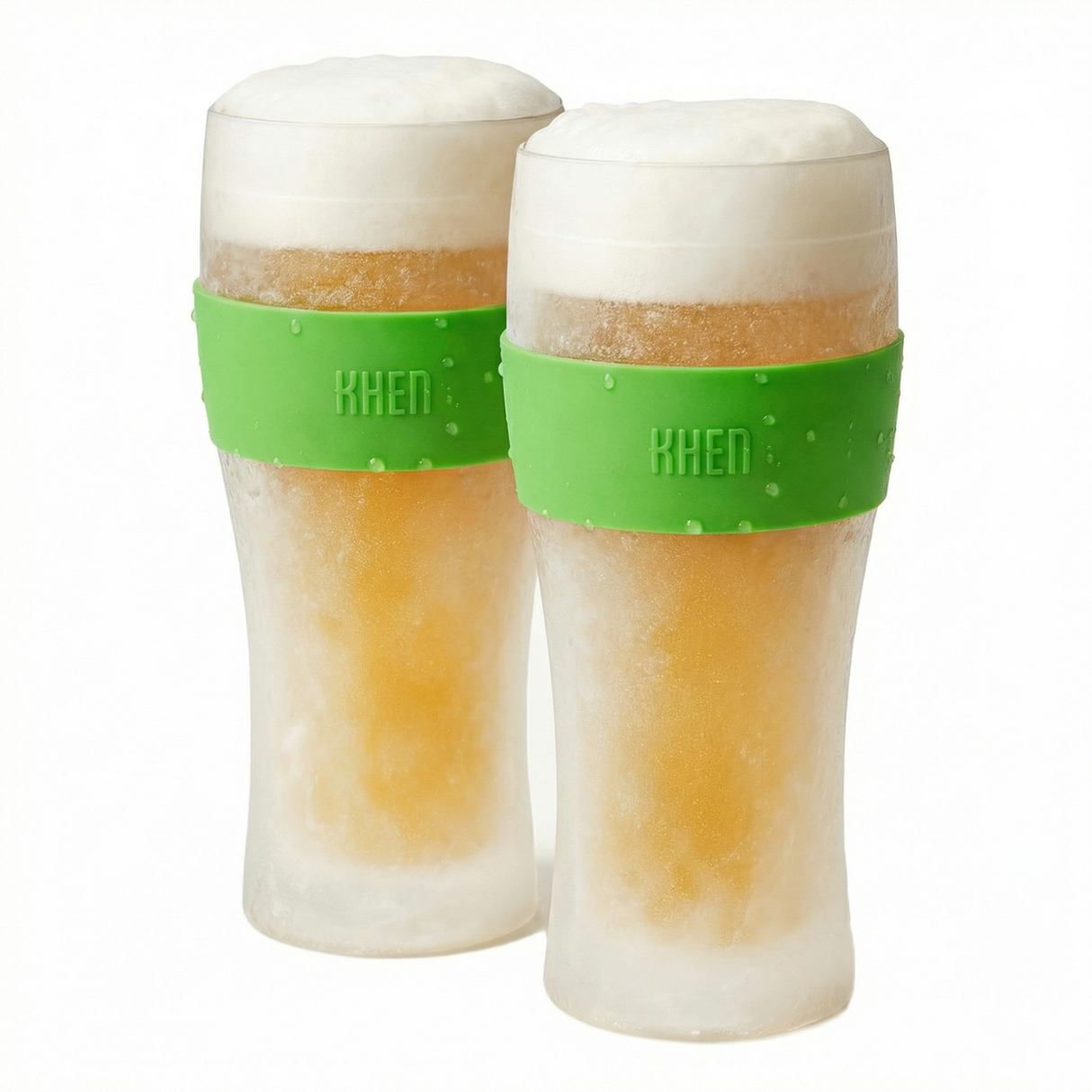 Barcelona Acrylic Cooling Beer Glassware, Set of 2