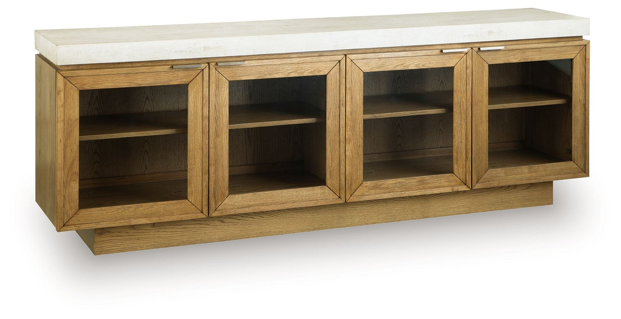 Adanworth - Accent Cabinet - Light Brown / Gray