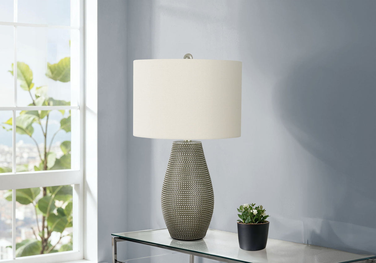 Lighting, Table Lamp, Resin, Contemporary - Gray