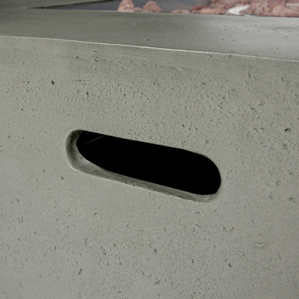 Contemporary 50,000 BTU Square MgO Fire Table with Clean Lines in Light Grey