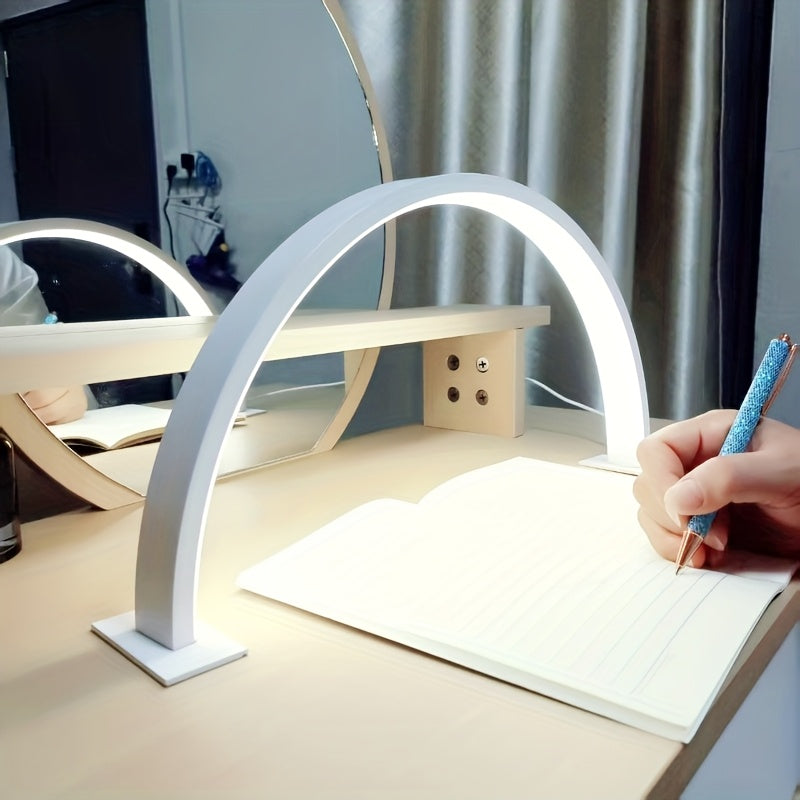 LED Desk Lamp Dimmable Eye Care USB Modern Crescent Table Light