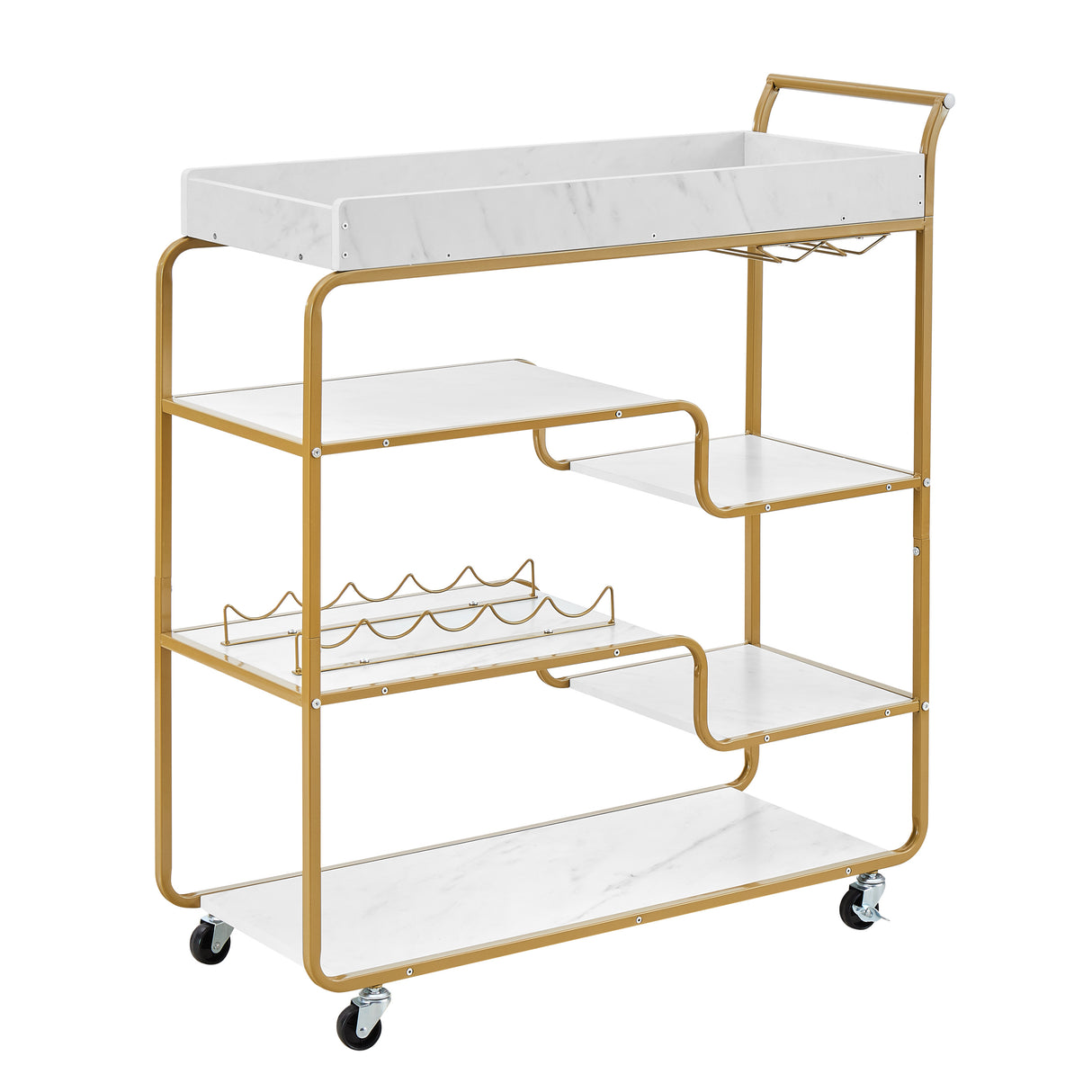 6-tier bar cart, slide bar serving cart