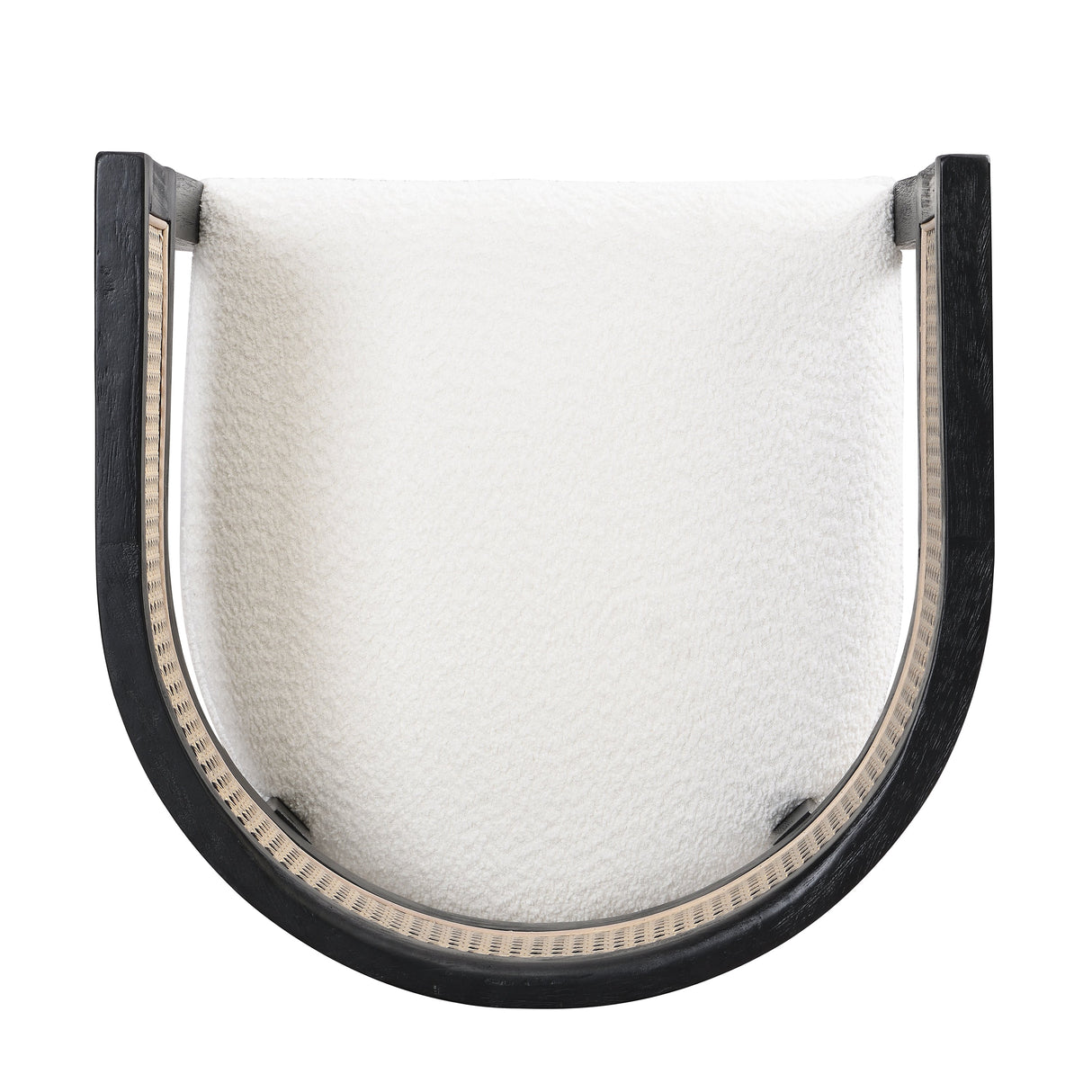 Barrel Dining Chair with Rattan Back, Set of 2