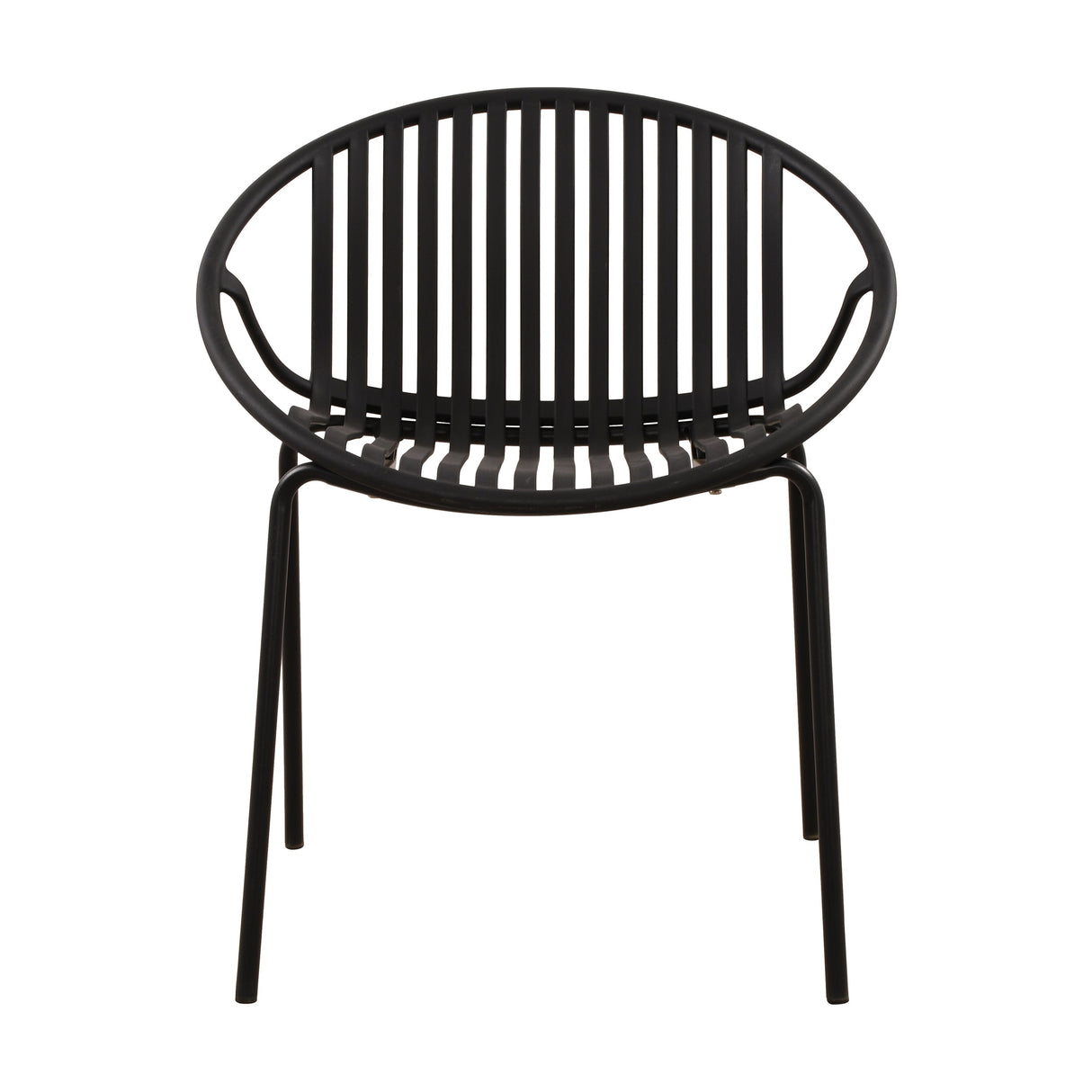 Modern Simple Art Style Patio Dining Chairs with Breathable Design (Set of 2)