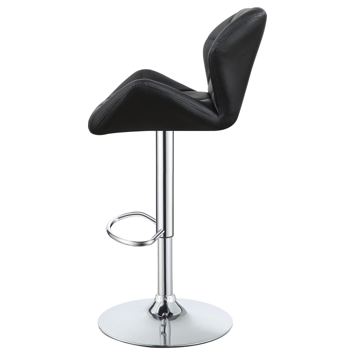 Adjustable Bar Stool With Height-Adjustable Base (Set of 2)