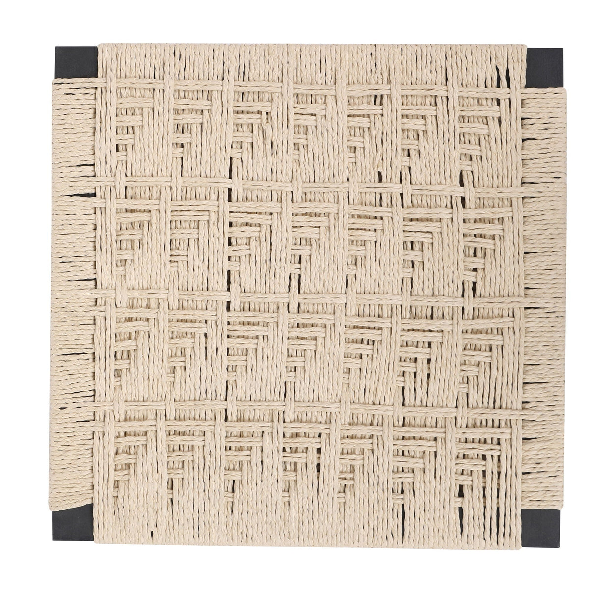 Style B, Woven Bar Stools With Backrest, Paper Rope Weave Dining Chairs For Kitchen Island - Creamy White