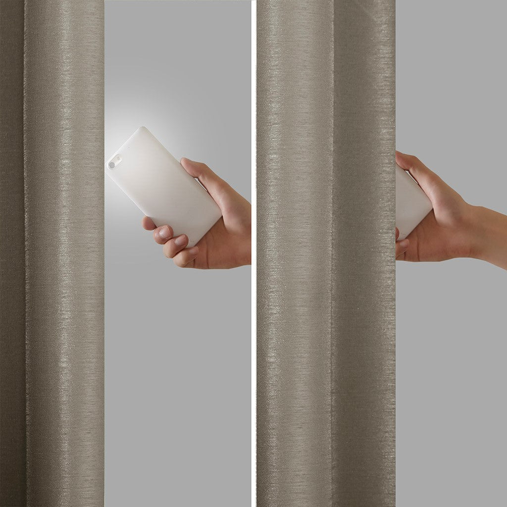 Twist Tab Total Blackout Window Curtain Panel Pewter 50x84' Blackout
