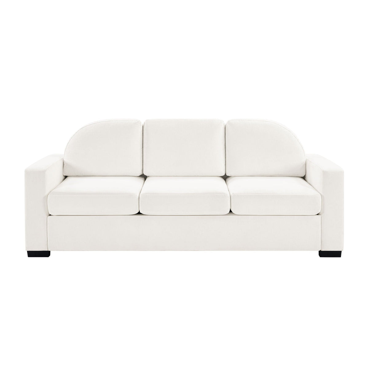 Modern 3 Seater Sofa With Curved Backrest