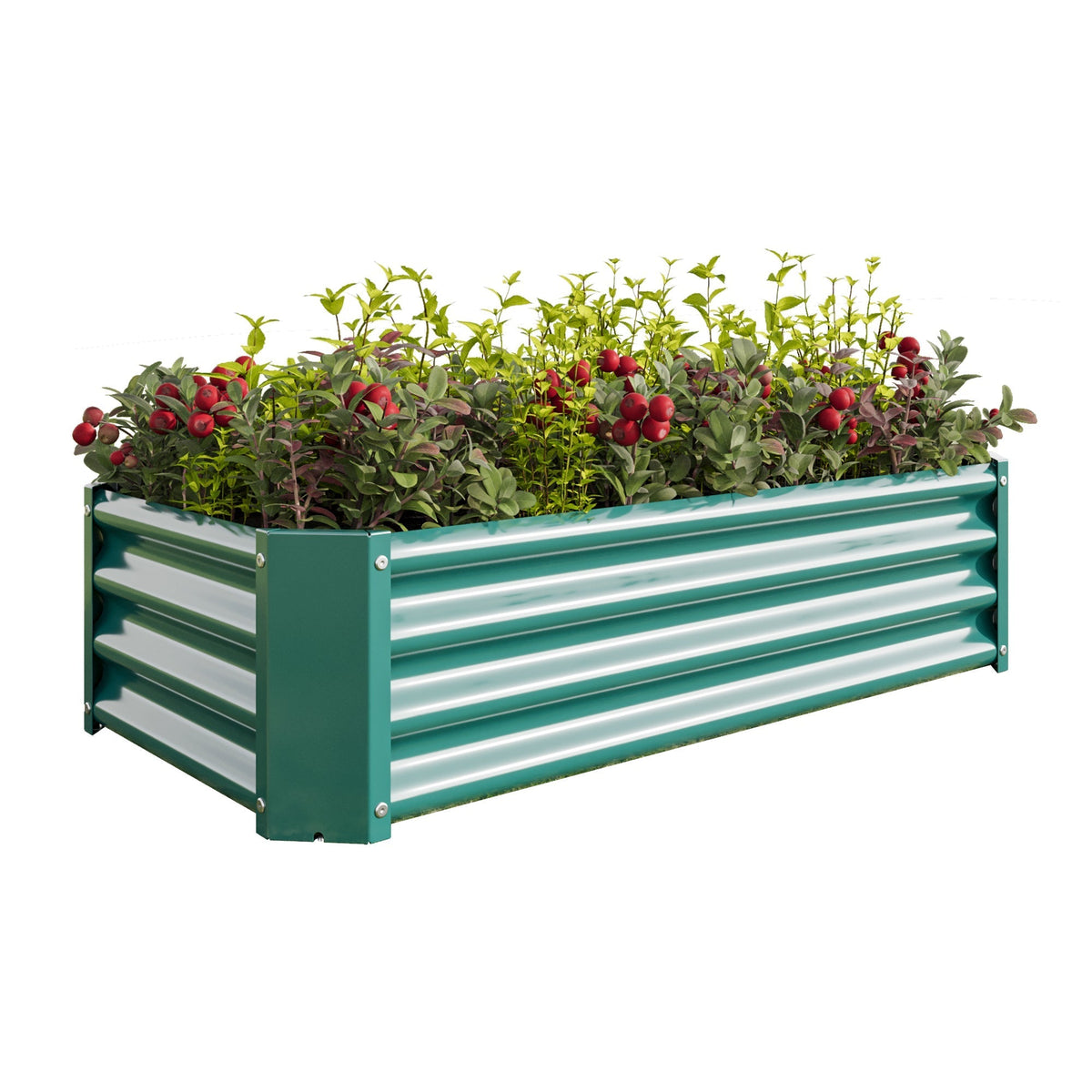 Metal Raised Garden Bed, Rectangle Raised Planter 4×2×1ft