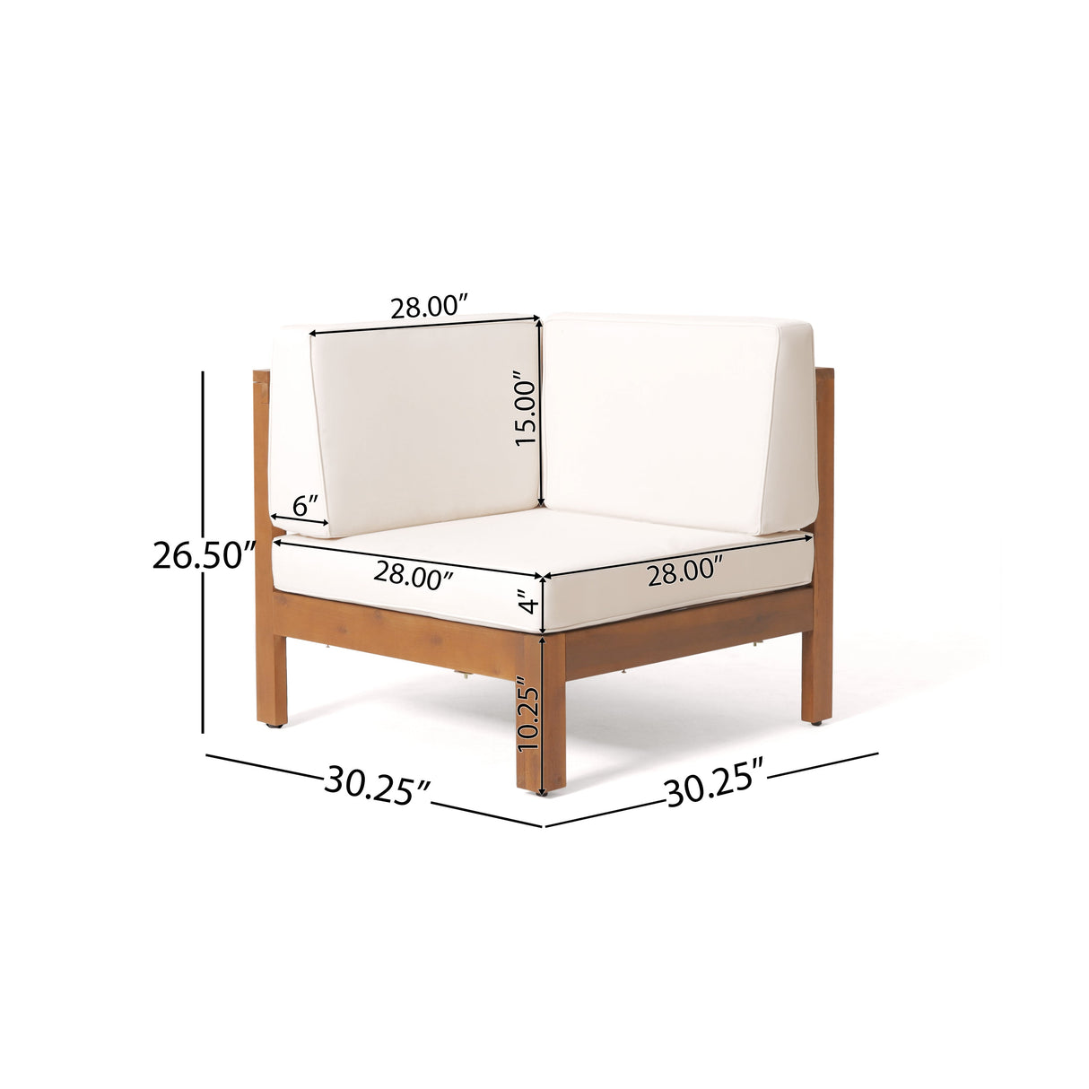Brava X-Back 4-Piece Sofa Set Beige