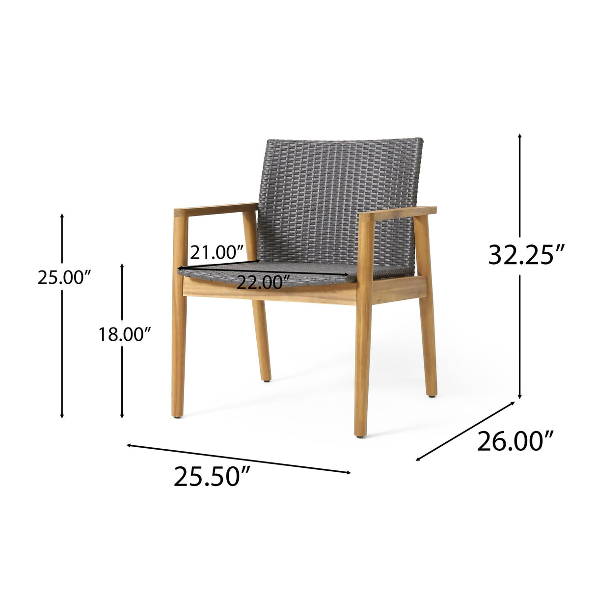Tranquilize Outdoor Wooden Club Chair Set - Light Brown