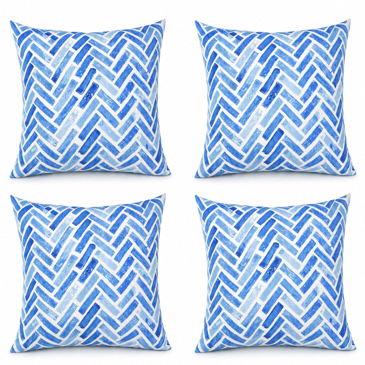 4 Pack Outdoor Pillow Covers - Water-Repellent Decorative Cushions