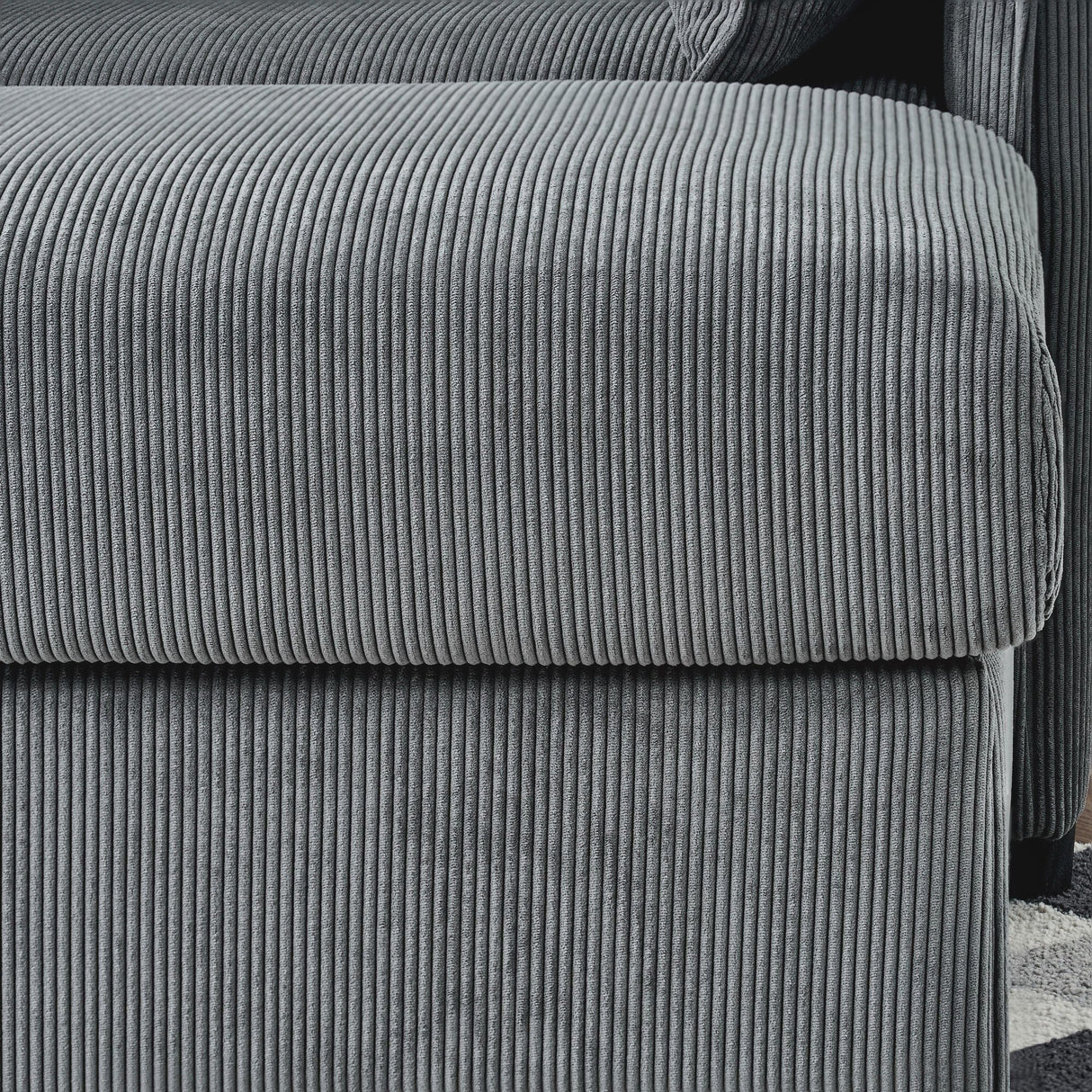 Comfy Oversized Chaise Lounge Chair With Ottoman And Storage