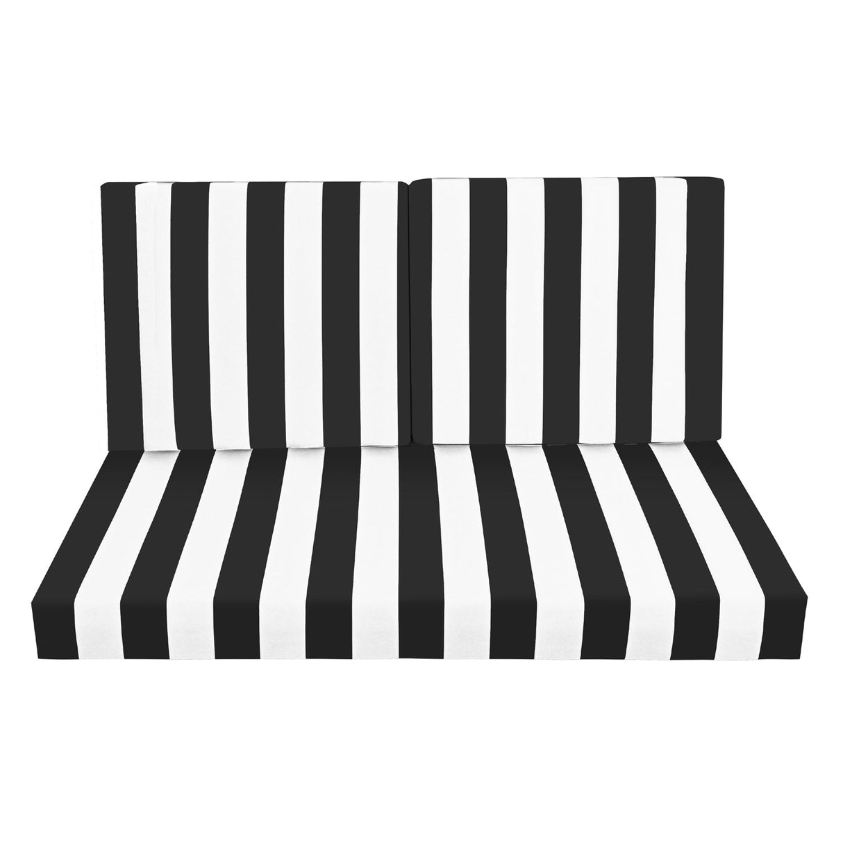 Outdoor Deep Seat Cushions for Patio Furniture, Waterproof Replacement Patio Chair Cushions Set of 2, Double Seat -