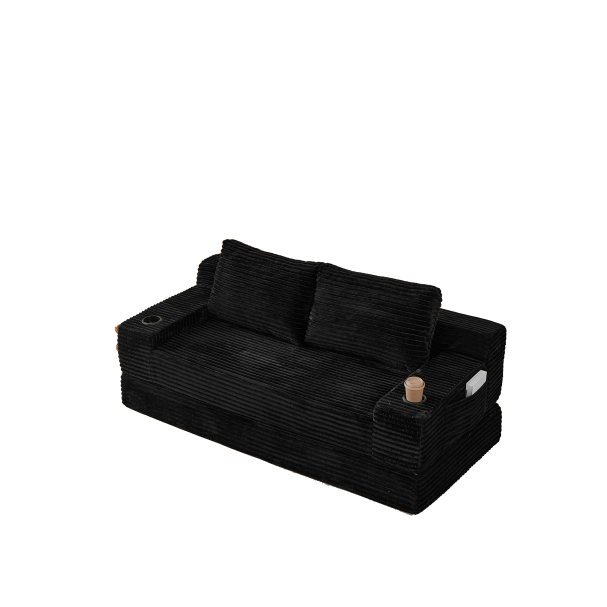 70.8-Inch Corduroy Two-in-One Sofa Bed