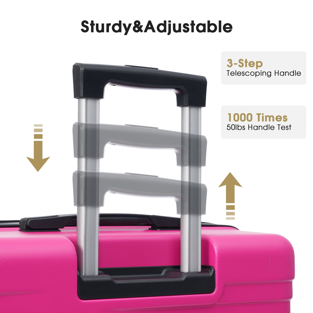 Hardshell Luggage Sets 3 Pcs Spinner Suitcase with TSA Lock