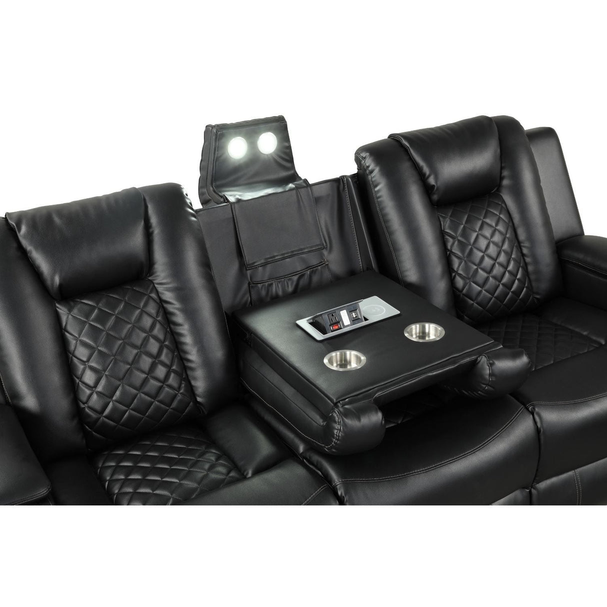 Benz - Power Recliner Set With LED Lighting And USB Charging