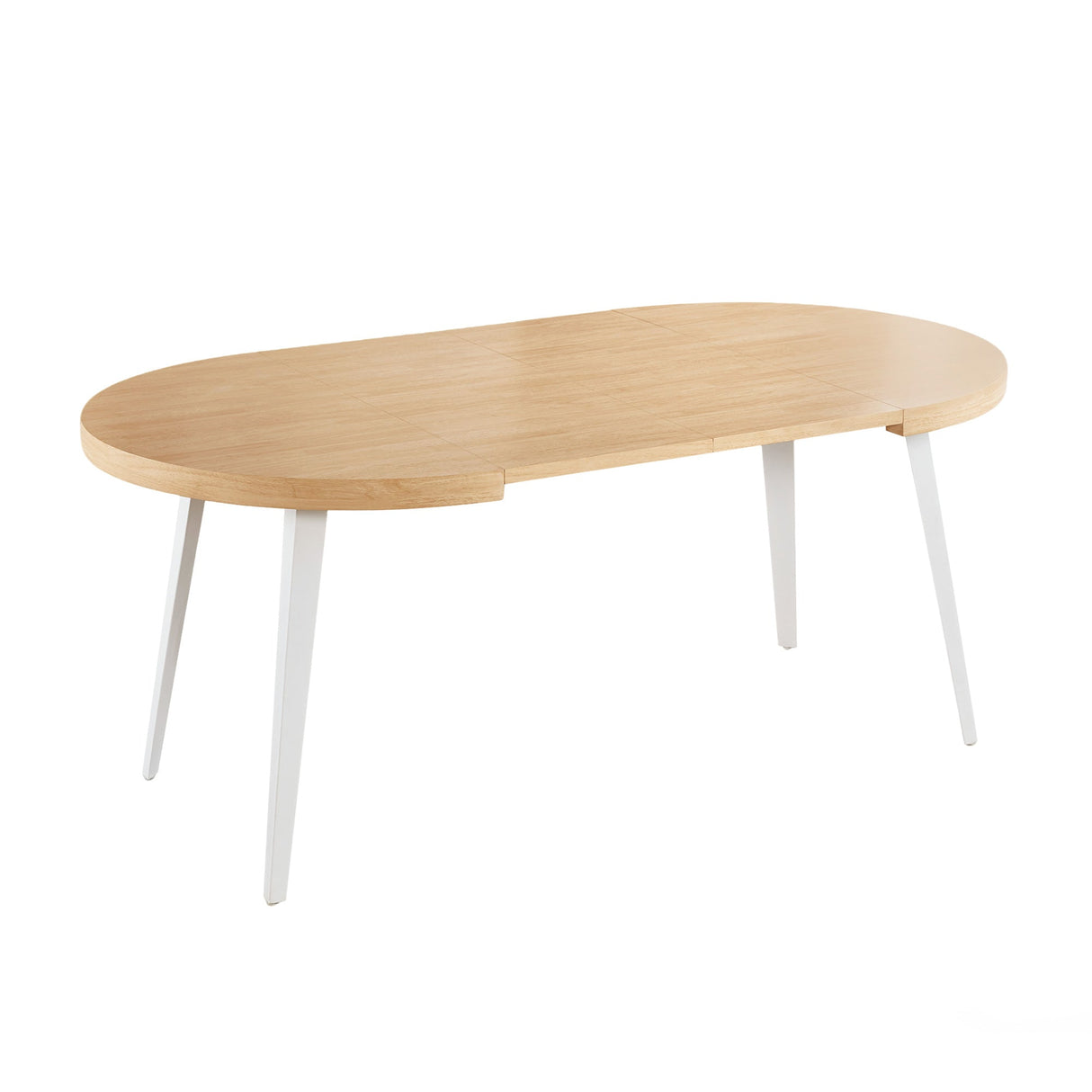 Extendable Dining Table with Metal Legs
