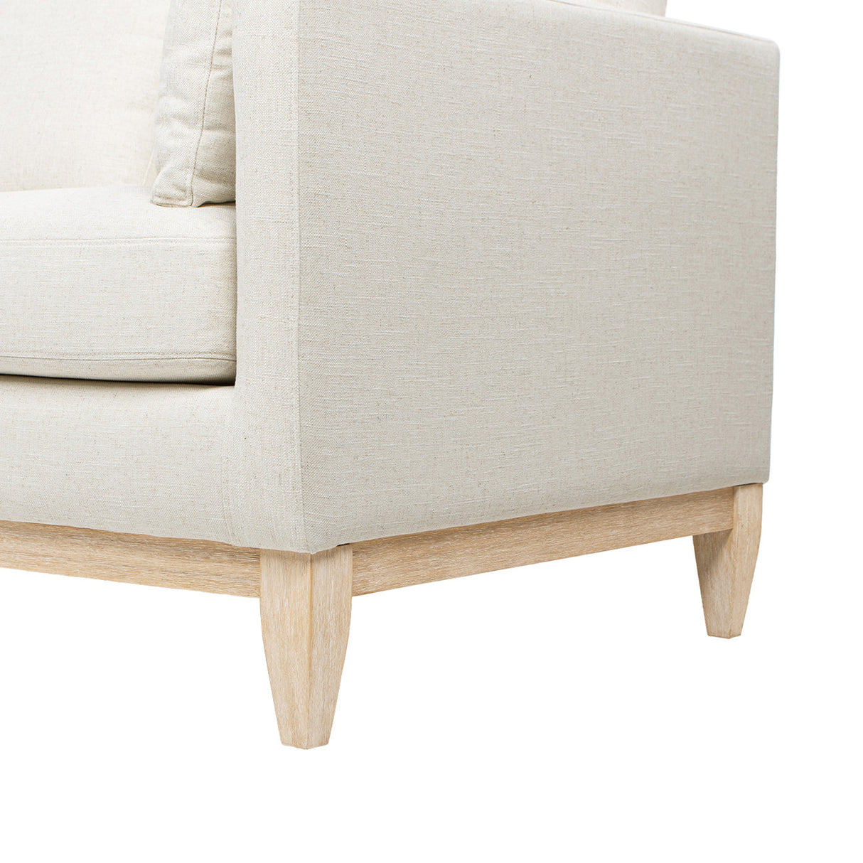 Knox 84' Modern Farmhouse Sofa, Flax White Linen