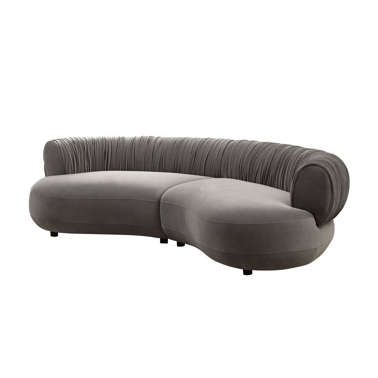 Modern Curved Sofa with Elegant Crescent Design