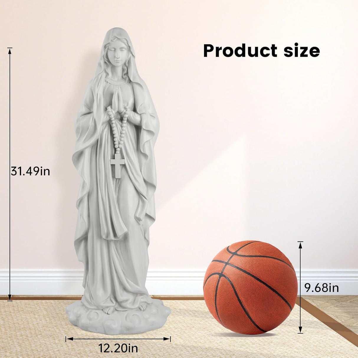 31.5" Large Madonna Prayer Statue