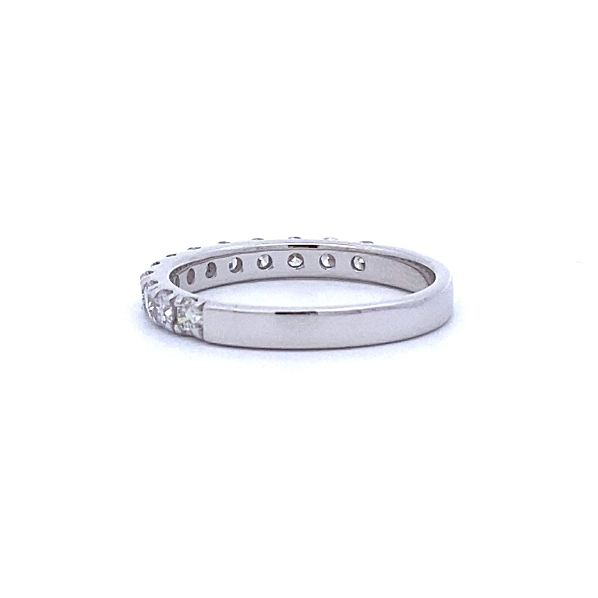 .75ct Diamond Wedding Band Ring 14KT White Gold
