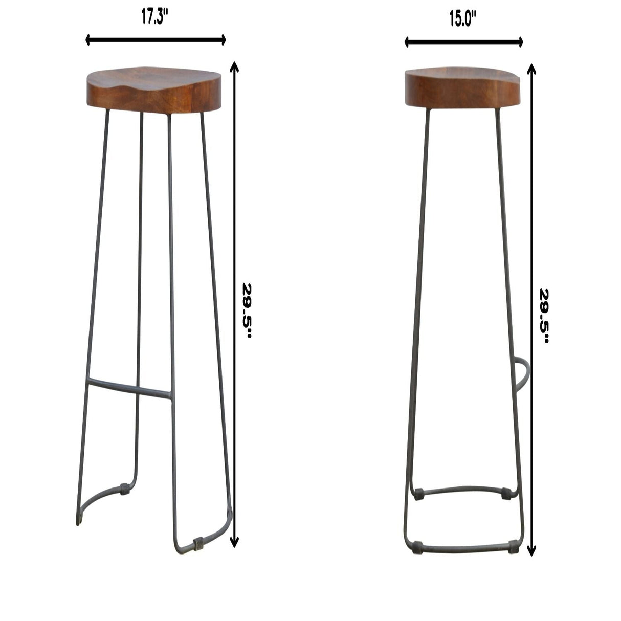 Chunky Bar Stool - Chestnut
