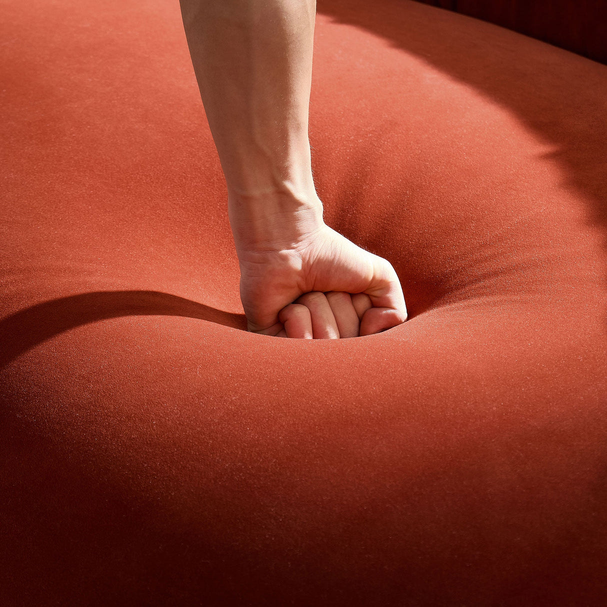 Modern Curved Sofa with Elegant Crescent Silhouette Design