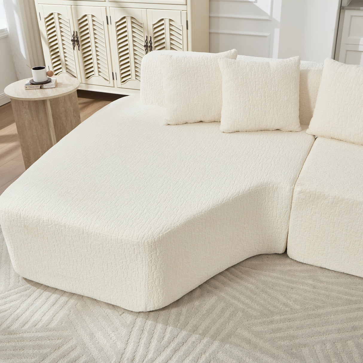 Compression Sectional Couch with Comfy Chaise