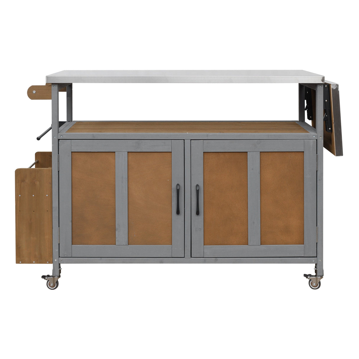 Foldable Outdoor Kitchen Island Patio Mobile Kitchen Cart