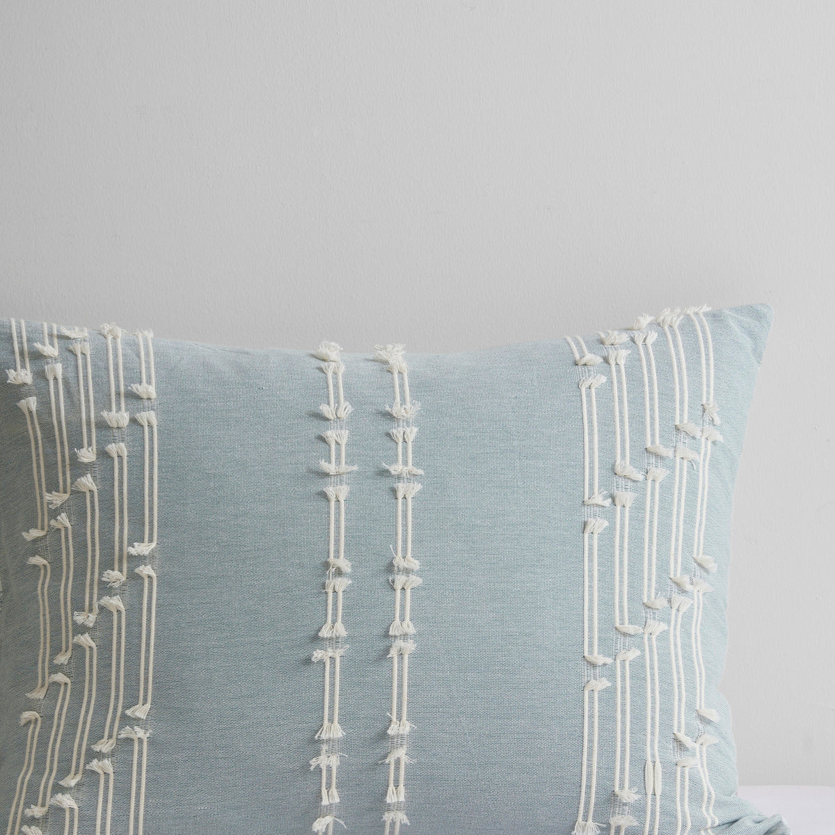 3 Piece Cotton Jacquard Comforter Set Aqua Full/Queen