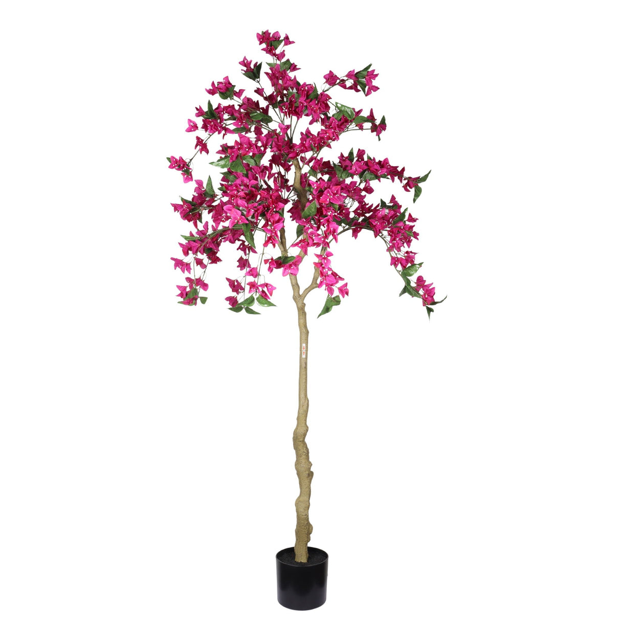 Artificial Bougainvillea Tree - Dark Pink with Green Leaves