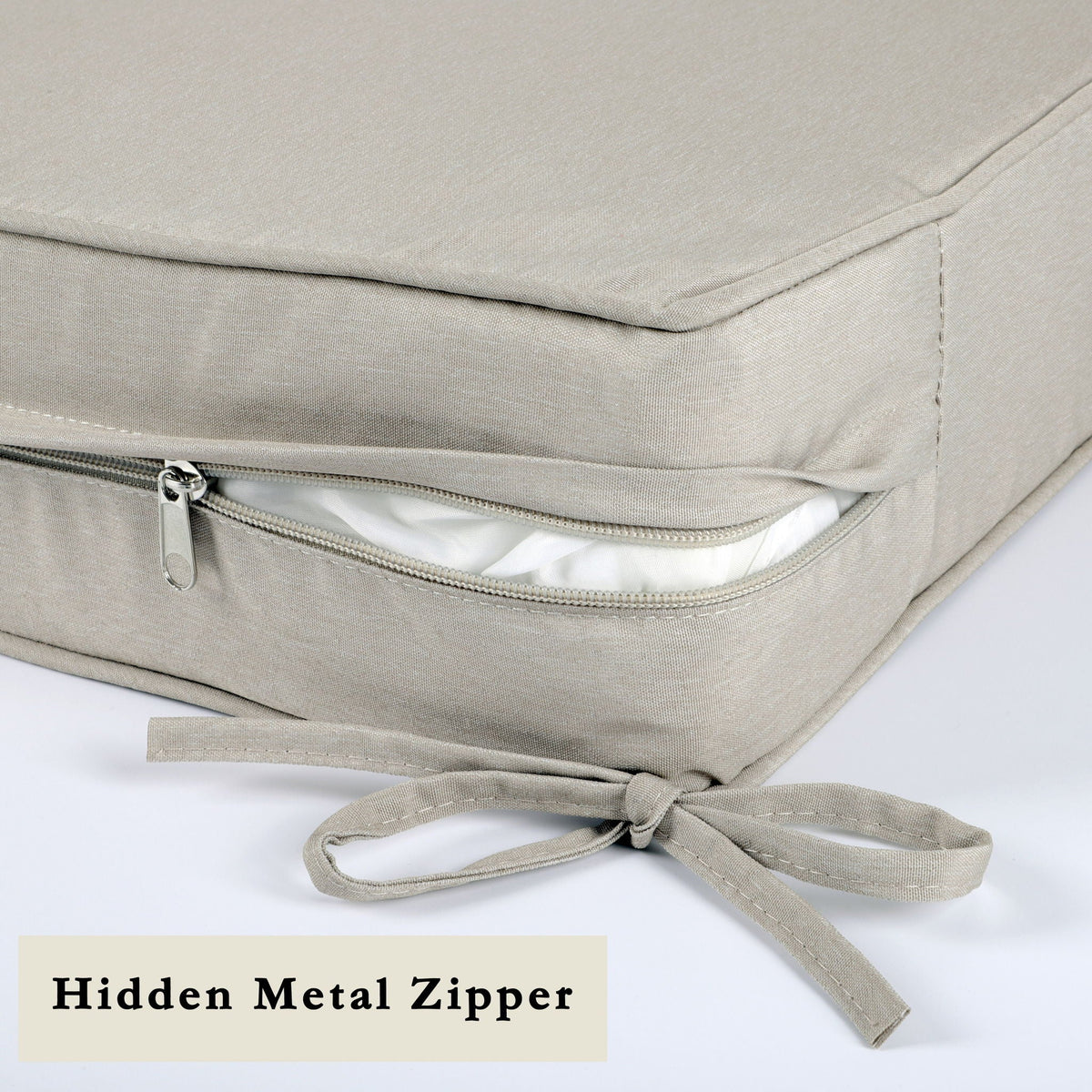 Outdoor Deep Seat Cushions For Patio Furniture Waterproof Set - Beige
