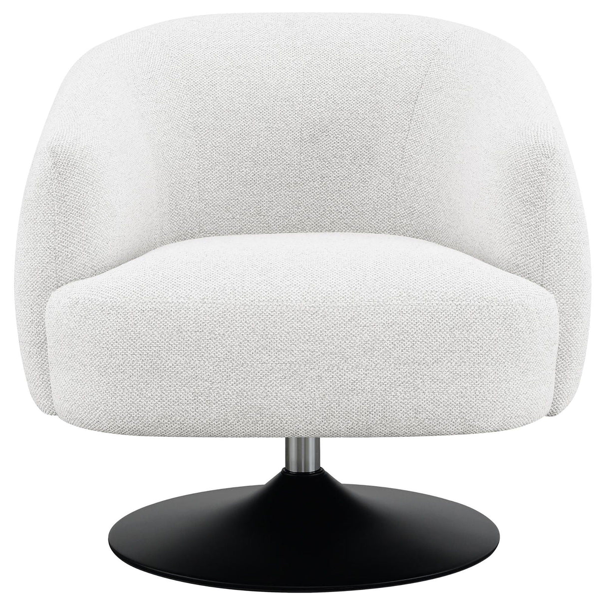 Upholstered Swivel Accent Chair, 360 Degree Rotation - Beige