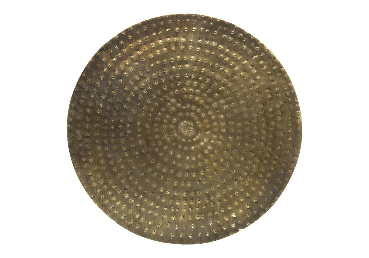 End Table with Bell Shaped Base and Hammered Texture