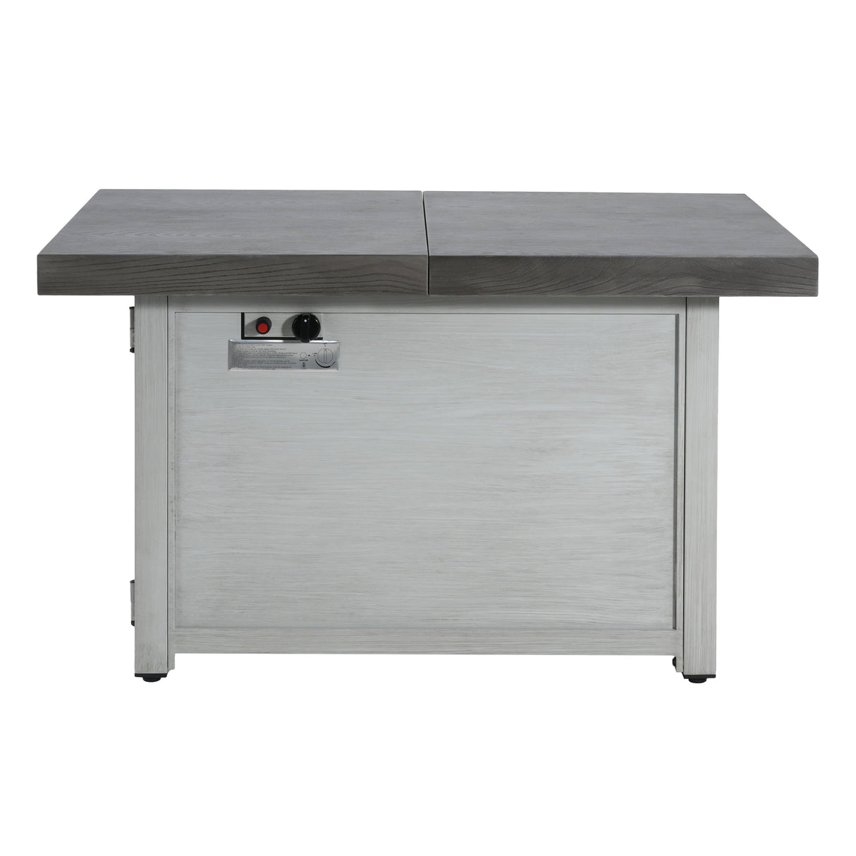 Extendable Rectangle Aluminum Alloy Fire Pit Table, 50,000BTU
