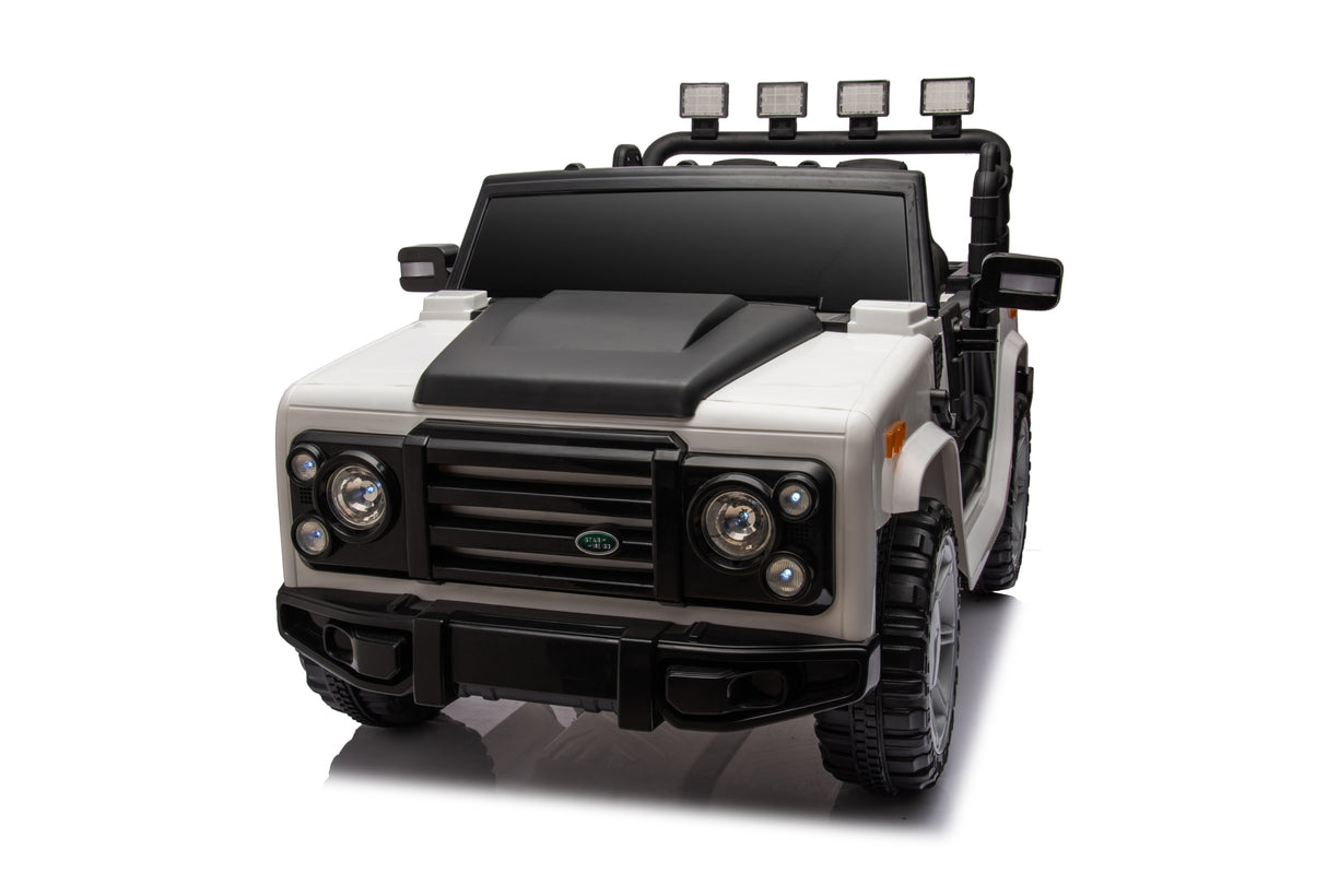 Electric Ride-On Car for Kids with Leather Seat and Four-Wheel Drive