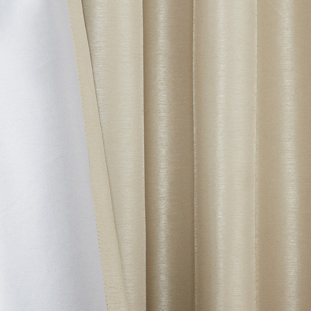 Twist Tab Total Blackout Window Curtain Panel with Thermal Technology - Champagne